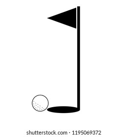Golf icon, logo on white background