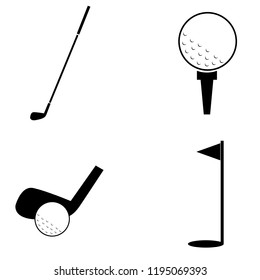 Golf icon, logo on white background