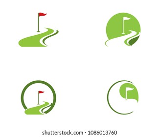 Plantilla de logotipo de icono de golf