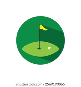 Golf icon logo template design illustration
