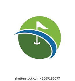 Golf icon logo template design illustration