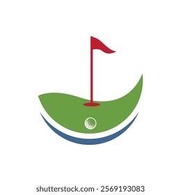 Golf icon logo template design illustration
