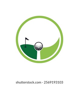 Golf icon logo template design illustration