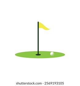Golf icon logo template design illustration