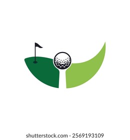 Golf icon logo template design illustration