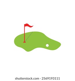 Golf icon logo template design illustration