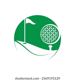 Golf icon logo template design illustration
