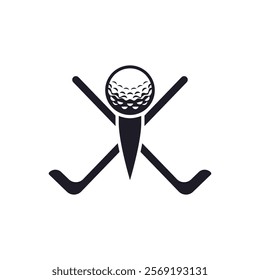 Golf icon logo template design illustration