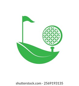 Golf icon logo template design illustration