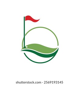 Golf icon logo template design illustration