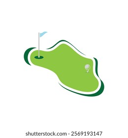 Golf icon logo template design illustration