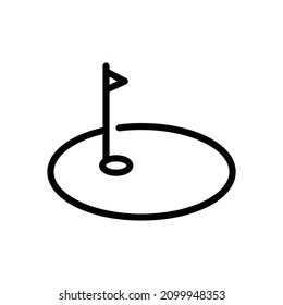 golf icon logo vector line