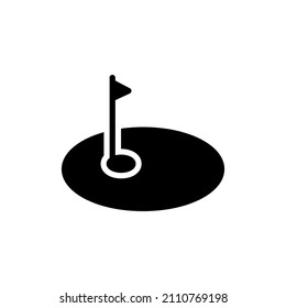 golf icon logo vector solid style