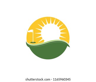 Golf icon logo vector template