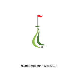 Golf icon logo vector template