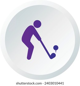 golf icon with a modern minimalist gradient concept.