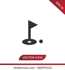 Golf icon. Modern and simple vector sign isolated on white background.