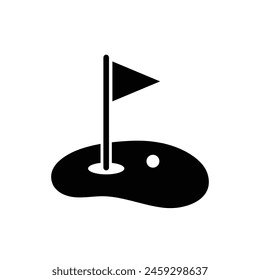 Golf icon on white background. Eps 10.