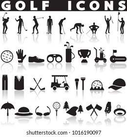 golf icon set