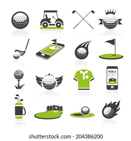 Golf icon set