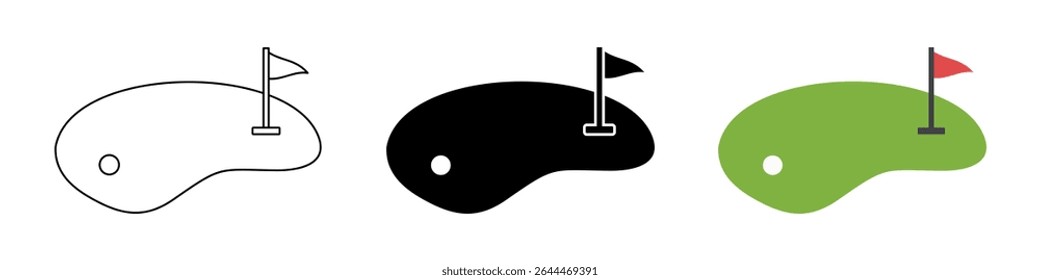 golf icon set. modern design isolated on white background