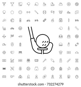 Golf icon. set of outline sport icons.