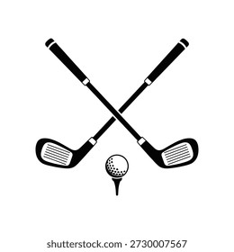 Ilustración vectorial de silueta de icono de golf