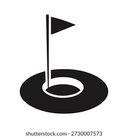Ilustración vectorial de silueta de icono de golf