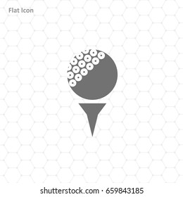 Golf icon in a simple style