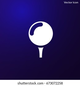 Golf icon in a simple style