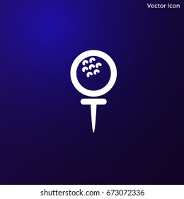 Golf icon in a simple style