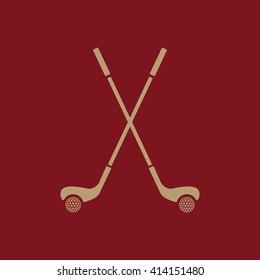 The golf icon. Sport symbol. Flat Vector illustration