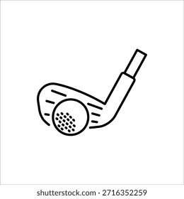 Golf icon. Golf stick, Golf Ball and Golf Flag symbol. Vector illustration for web design. Isolated on white background.