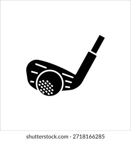 Golf icon. Golf stick, Golf Ball and Golf Flag symbol. Vector illustration for web design. Isolated on white background.