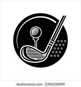 Golf Icon, Golf Stick Ball Icon, Sport Icon Vector Art Illustration