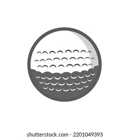 Golf Icon Symbol. Hockey Design Based Alphabet Vector Template