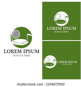 Icono de golf y plantilla de vector de símbolo