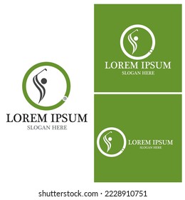 Golf-Symbol und Symbol-Vektorvorlage