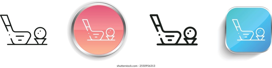 golf icon. Thin Linear, Regular and Button Style Design Isolated On White Background