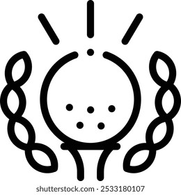 icono de golf. Diseño De Estilo Lineal Delgado Aislado Sobre Fondo Blanco