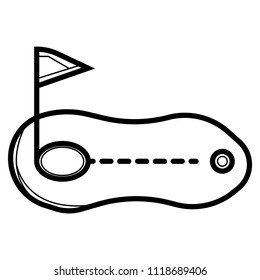 golf icon vector