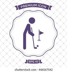 Golf icon vector