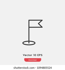 Golf icon vector, flag symbol. Modern flat symbol for web and mobile apps