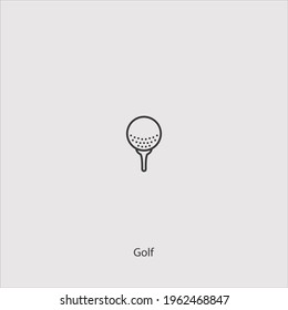 golf icon vector icon.Editable stroke.linear style sign for use web design and mobile apps,logo.Symbol illustration.Pixel vector graphics - Vector