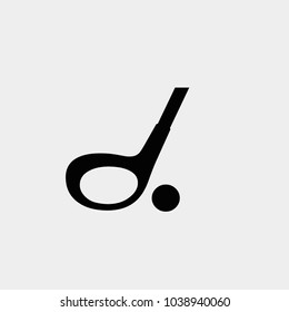 Golf icon. Vector golf illustration