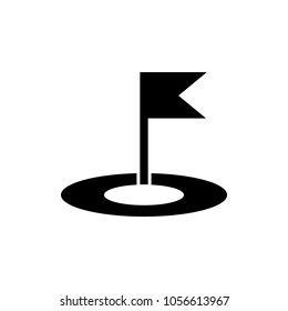 golf icon, vector illustration
