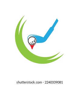 Golf icon vector illustration logo template