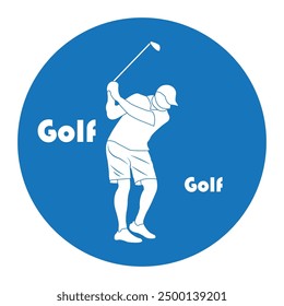 golf icon vector illustration simple design