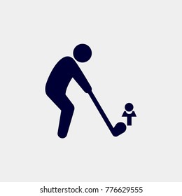 golf icon, vector illustration. sport icon