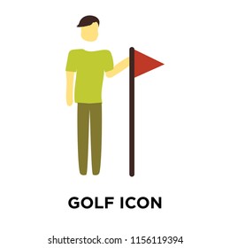 Golf icon vector isolated on white background, Golf transparent sign